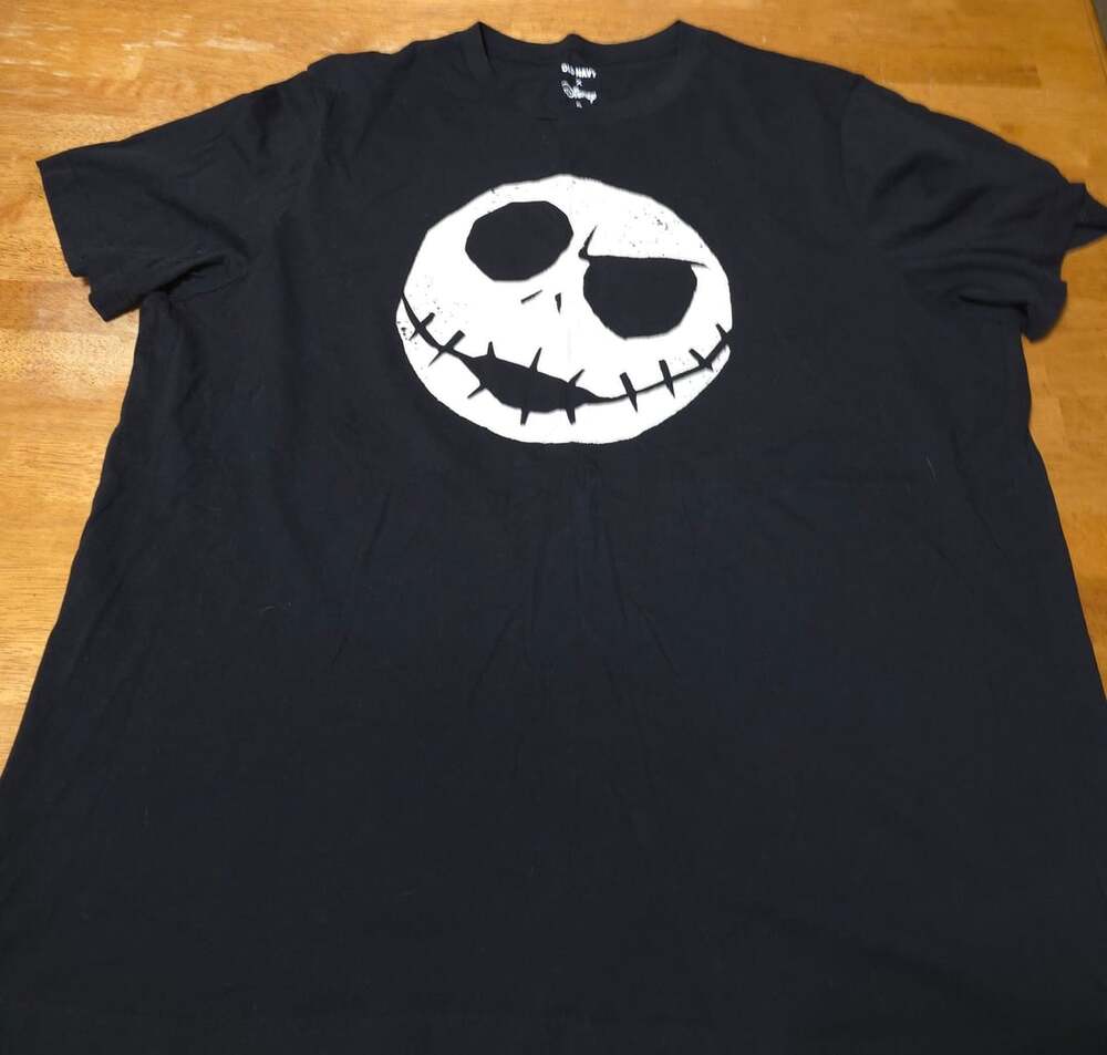 Old Navy Disney Jack Skellington Graphic T-Shirt Size XL Black